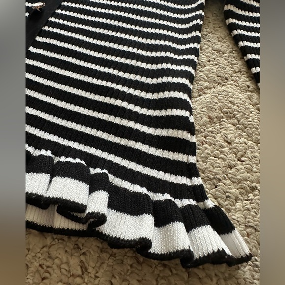 Nanette Lepore Black & White Striped Cardigan Top NWT - Picture 4 of 8